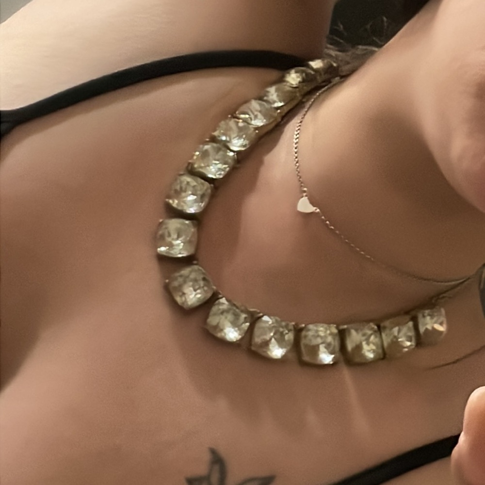 Vintage Ny Collection Gold Large Stone Necklace 39$